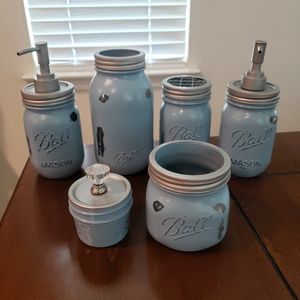New Bathroom mason jar decor